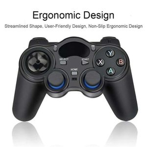 Joysticks New Wireless Gamepad 2.4 G Gaming Antislip Joystick With OTG Converter Two Mode Remote Control Handle For Tablet PC Smart TV Box