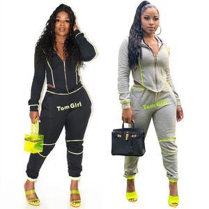 2024 Designer Tracksuits Fall Winter Women Sweatsuits jogger kostymer långärmad huva jacka byxor Två stycksuppsättningar avslappnade bokstäver Tryckkläder Bulkkläder 10455