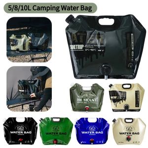 8L Big Capacity Water Bag Portable Folding Bucket Container Outdoor Travel Camping Collapsible Pouch Supplies 231221