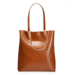 Abendtaschen Damen echte Lederhandtaschen Frauen Taschen große Kapazität Vintage weibliche Büro -Handschulter zum Einkaufen zum Einkaufen