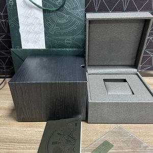 Luksusowy projektant AP Grey Square Watches Pudełka Drewno skórzane materiał Certyfikat Bera broszura Pełna zestaw męskich i damskich akcesoria