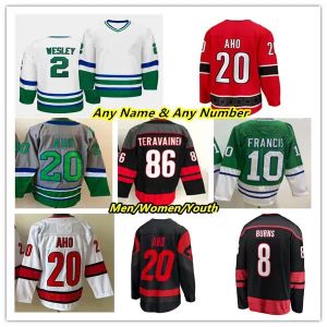 カスタムカスタムケインスタジアムシリーズホッケージャージーセバスチャンAho Andrei Svechnikov Martin Necas Teuvo Teravainen Brent Burns Jesperi Kotkaniem