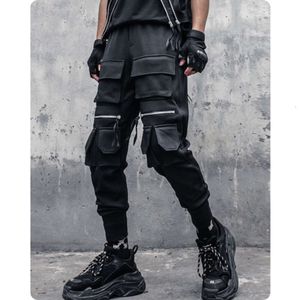 Male Feet Loose Convergent Beam Who Pocket Overalls Cargo Pants