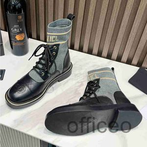 News Designers Ankle Boots Women Boots Colored Round Head Thick Sole Elevated Elastic Martin Boots Lace up Shoes Sock Boots