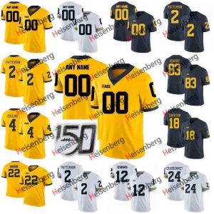Custom Michigan Woerines College Football Jerseys Kids Youth Zach Gentry Jersey Grant Perry Glasgow Patterson Charles Woodson ed