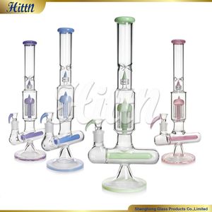 Heavy Hookahs Big Glass Bong 8 Arms Perc & Inline Percolator Water Pipe for Smoking with Matching 18mm Bowl 15.7 Inches