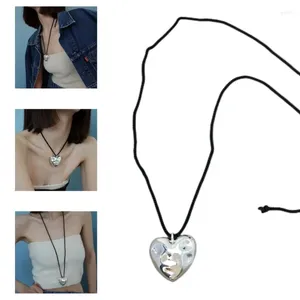 Pendant Necklaces Korean Heart Chain Choker Necklace For Women Teen Girls 2023 Trend Jewelry Gift