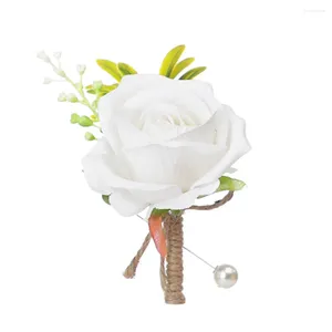 Fiori decorativi rose di fiori artificiali cornici boutonnieres corrido