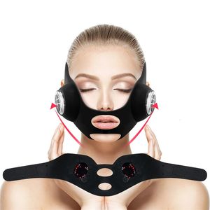 Maschera elettrica EMS Microcorrente Vibrazione Sollevamento del mento a forma di V Stringere Antirughe Cura della pelle Strumento per il massaggio del viso 231220