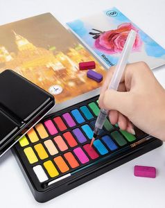 12182436 farben Solide Aquarell Malen Set Tragbare Metall Box Mit Stift Professionelle Student Malerei Schule Kunst Liefert7506037