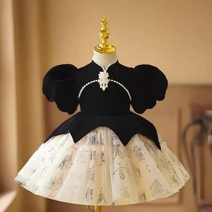 Abito da sera in stile cinese per bambini di fascia alta Abito da sposa per bambini Compleanno Battesimo Esegui Party Girls Christmas Eid Dress A3299 231221