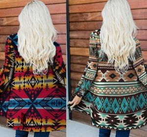 Women039s Cape Женская верхняя одежда Пальто Новая весна Boho Геометрический этнический принт Шаль средней длины Women039s Tops1901911