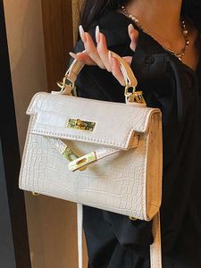 Designer de luxo totes saco cellkyer branco crocodilo estampado sacos populares high-end um ombro bolsa crossbody para mulher