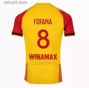 Поклонники вершины Tees Maillot RC Lens Footbane Jerseys Home Yellow Saintbarbe Special Openda Ganago Sotoca Футбольная рубашка 23 24 Kids Notre Sang Estor Pereira Da Costa Frankows