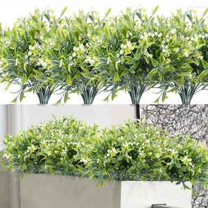 Flores decorativas yan artificial ao ar livre resistente uv sem desbotamento plantas de suspensão interior para caixa de janela jardim varanda frontal decoração de casa