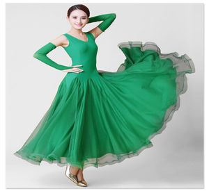 3color Green Red New Adult Ballroom Dance Dress Modern Waltz Standard Competition Danceドレス