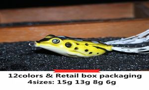 Rubber Ray frog Drag Popper bait 6g 8g 13g 15g Topwater floating Swimming Hollow Body Soft Artificial Lure5093086