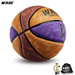 WADE 7# Indoor/outdoor Sport Basketball Ball for Basketball Original Ball High Quality Frosted Suede Material 231220