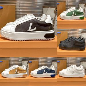 2024 Tasarımcı Sıradan Ayakkabı Kadın Lüks Sneaker Trainer Virgil Calfskin Yüksek Kaliteli Beyaz Yeşil Kırmızı Mavi Mektup Kaplar Deri Platform Düşük Spor Sneaker 35-40