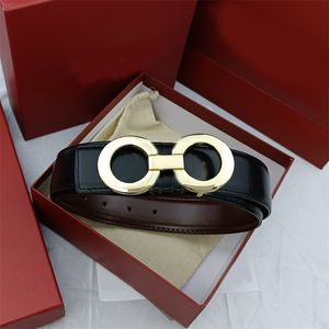 Brown Litchi läderbälten för män designer enkel klassisk ceinture homme bekväm fast färg midjeband lyxbälte dubbel sida fashionabla hg049