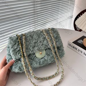 Классическая лопатка на плечо мода мода Lamb Designer Bag Fuzzy Luxurys Madbags для женщин зимняя цепь мешки с поперечим