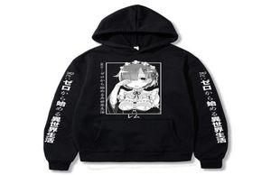 Re noll hoodie hooded pullover anime start liv i en annan värld rem och ram japansk anime långärmad tröjor hoodies x066065461