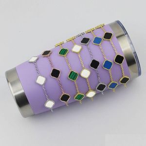 Klee Armband Charme Armbänder Goldkette Armreifen Binds