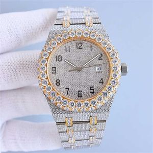 AP handgefertigte Diamanten Watch Mens Automatic Mechanical Designer Uhren 42 mm mit Diamantstahl 904L Sapphire Frauen Armbanduhr Montre de Luxe