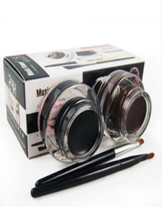 2 in 1 Brown Black Gel Eyeliner Make Up Waterproof And Smudgeproof Cosmetics Set Eye Liner Kit in Eye Liner Makeup6512917