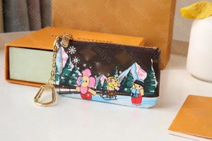 LL10A Christmas New Fashion Wallet Men's and Women's Wallet High Quality Leather Classic Vintage Credit Card Bag Key Bag Mini Wallet Free Shipping