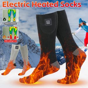 5V Outdoor Sport Thermal Heated Foot Warmer Rechargeable 4000mAh Electric Socks with 3 Adjustable Temperatures Ski Sports 231221