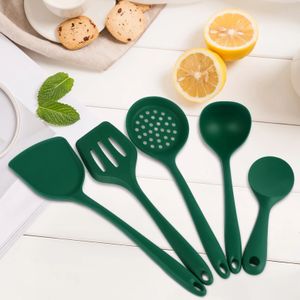 5 pezzi utensili da cucina in silicone set di cottura resistente a calore cucchiaio non stick cucchiaio spatola foota gadget 231221 231221