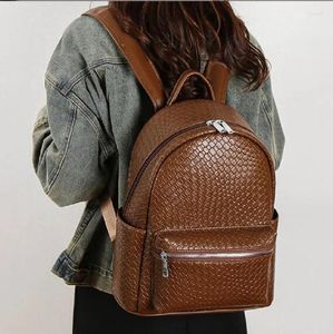 Schultaschen Großhandel Koreanische Mode Rucksack Für Frauen Pu-leder Schulter Große Kapazität Reise Rucksäcke Totes Tasche