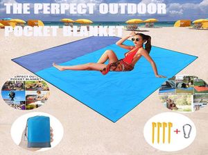 2M14M Waterproof Beach Blanket Outdoor Portable Picnic Mat Camping Ground Mat Mattress Camping Camping Bed Sleeping Pad3001224