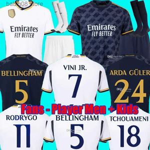 Fans toppar Tees 23 24 Spelarversion Soccer Bellingham Rodrgo Camiseta Jerseys Vini Jr Camaveringa Tchouameni Football Shirt Kids Real Madrids de Futbol