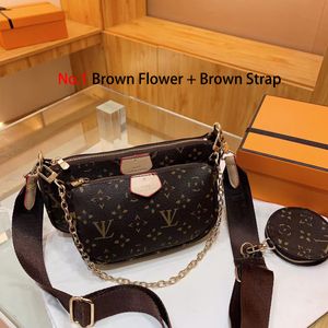 Designer Pochette Bag Crossbody Bag Women 3 Set Shoulder Bags Cross body with Coin Purse 12 colors Straps L448949