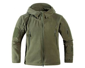 Men windproof tad tactical fleece shooting mountain micro Thermal polar fleece Hooded jacket army Clothes Breathable1449308