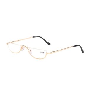 Sunglasses Cat Eye Reading Glasses Women Men Metal Half Frame Presbyopic Eyeglasses Female Male Semi Rimless Hyperopia Spectacles245r