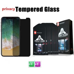 Protettore a schermo di vetro temperato per privacy anti-spy per Huawei Samsung iPhone 11 12 Plus 13 14 15 Pro Max Xr 7 8 Plus con pacchetto