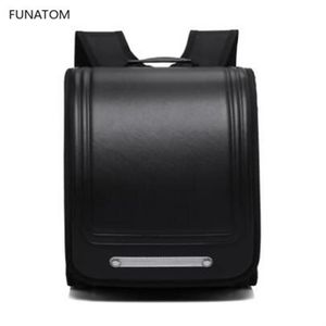 Funatom 2019 New School Bags Orthopedic Backpack For Boys and Girls Waterproof PU Randoseru Backpack Japan Student Bag320F