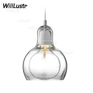 Mega Bulb SR2 pendant light suspension lamp modern And tradition clear smoke amber glass lighting el restaurant dinning room li195E