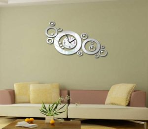 ウォールクロックアクリルクォーツウォッチHorloge Reloj de Pared Living Room Decorative Clocks Modern 3D Stickers Europe H0922274863