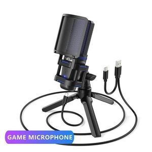 Microfones Professional USB Desktop Microfone Stand Condenser Game Mic Microphone For PC Live Broadcast Gaming Recording