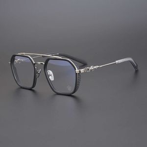 CHクロスサングラスフレームデザイナークロムレディース高品質の多目的ポリゴン眼鏡フレーム芸術的近視眼鏡ハート2024アンチブルーライトEFWP