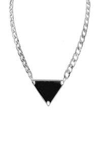 Designer Jewelry Pendant Necklaces Charm Stainless Steel Inverted triangular clavicular chain men women fashion personality hip ho8604556