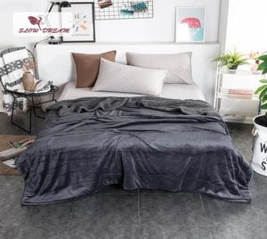 Slowdream Thick Sherpa Throw Dark Gray Blanket Weighted Flannel Fleece Blanket Queen King Adult All Season For Bed Or Couch 1PCS8109013