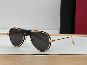 New fashion design pilot sunglasses 0242 metal frame rimless lens simple and popular style UV400 outdoor protection glasses top quality