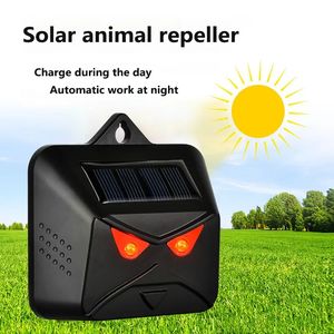 Solar Animal Repellent Red LED Laser Strobe Light Motion Deer Repellent Outdoor Camping Waterproof Animal Deterrent Device in stock by DHL