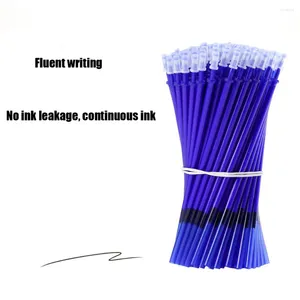 50Pcs/Set Office Gel Pen Erasable Refill Rod Magic 0.5mm Blue Black Ink School Stationery Writing Tool