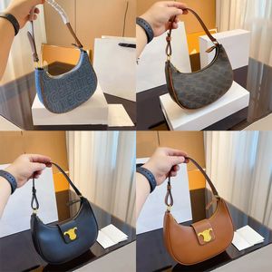 Designer High Quality Shoulder Bag Underarm Bag Women Leather Bag Hobo Letter Handbag Designer Bag Genuine Leather Print Purse Black Satchel Saddle Bag Triomphe